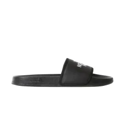 North Face Logo Print Base Slides in Black