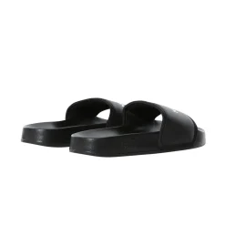 North Face Logo Print Base Slides in Black
