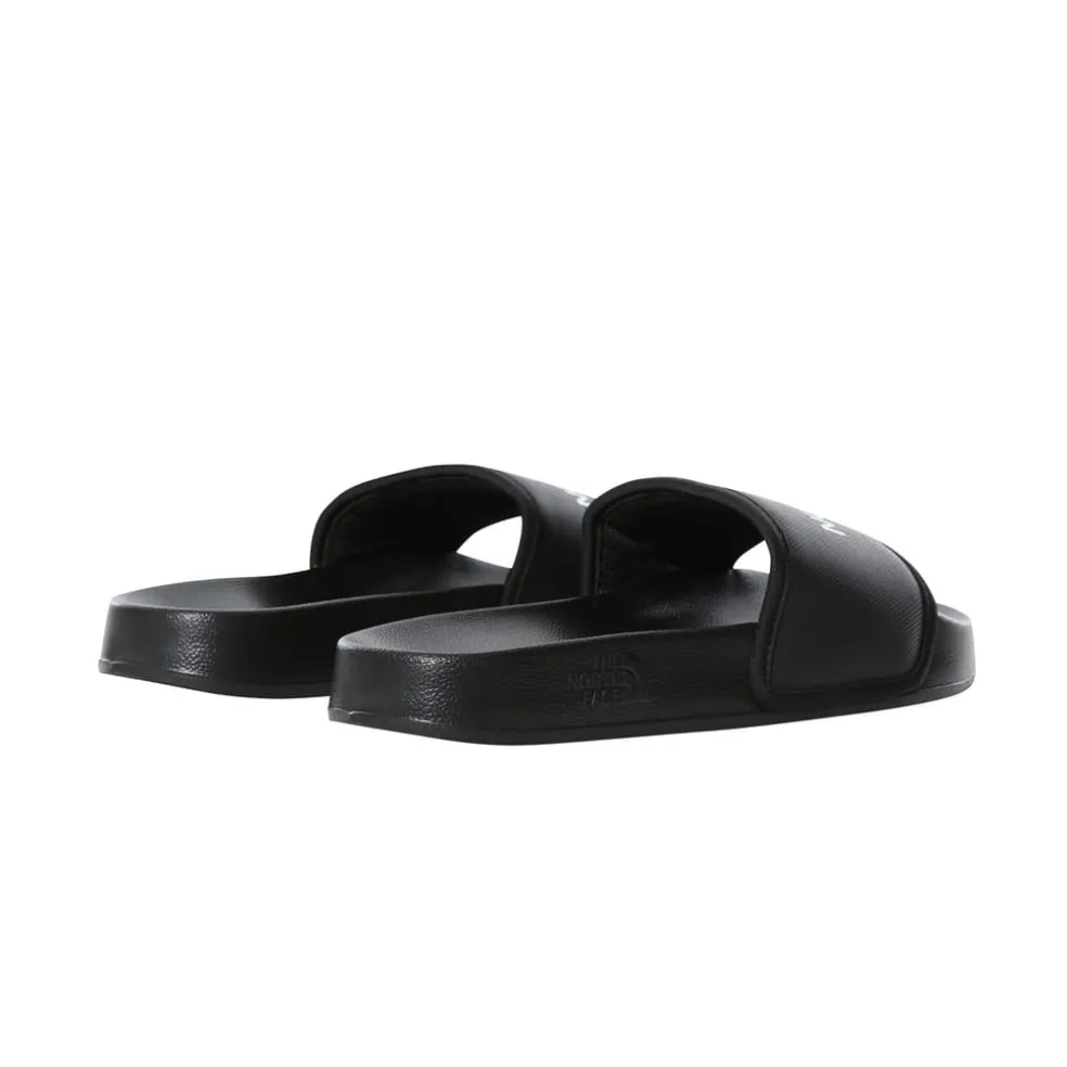 North Face Logo Print Base Slides in Black