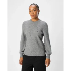 Object Crew Neck Regular Fit Sweater in Grey