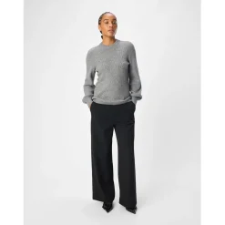 Object Crew Neck Regular Fit Sweater in Grey