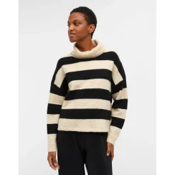 Object Nina Turtleneck Relaxed Fit Sweater in Beige