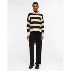 Object Nina Turtleneck Relaxed Fit Sweater in Beige