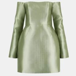 Odd Muse Om The Ultimate Muse Off-The-Shoulder Mini A-Line Dress in Green