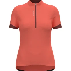 Odlo Ess T HalF-Zip Ssjersey in Pink