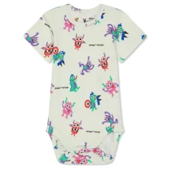 Off White 3 Pack Babygrows Babies in Multi