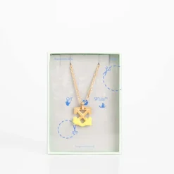 Off White Arrow Bloob Necklace in Yellow