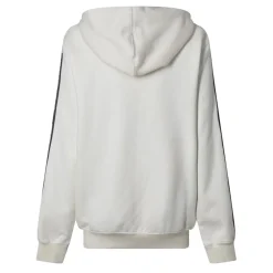 Off White Athl Lettering Hooded Relaxed Jacket in Cream