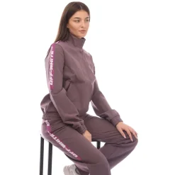 Off White ATHL Logo Band Track Jacket in Violet