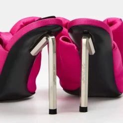 Off White Bow Aln Mule in Pink