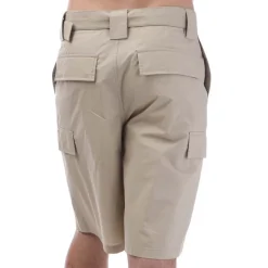 Off White Buckle Cargo Shorts in Sand