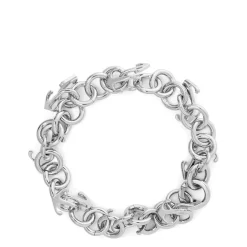 Off White Chain Necklace in Silver