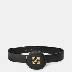 Off White Coin Strp Wlet in Black