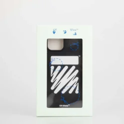 Off White Diag iPhone 12 Pro Max Cover in Black-White