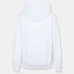 Off White Diag Rgulr Hoodyi in White