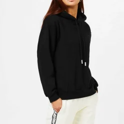 Off White Diagonal Logo Hoodie in Black