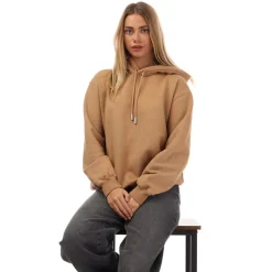 Off White Diagonal Regular Hoodie in Brown