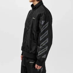 Off White Diagonals Tracksuit Top in Black