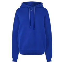 Off White Embroidered Arrow Hoodie in Blue