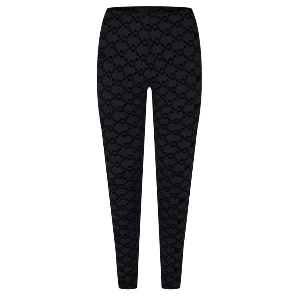 Off White Flock Mono Leggings in Black