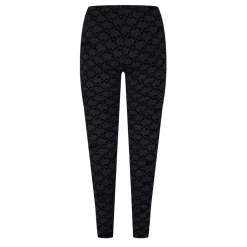Off White Flock Mono Leggings in Black
