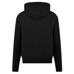 Off White Hooded Regular Fit Sweatshirt in Black