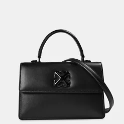 Off White Jitney 1.4 Handbag with Detachable Strap in Black
