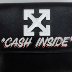 Off White Jitney French Wallet in Black