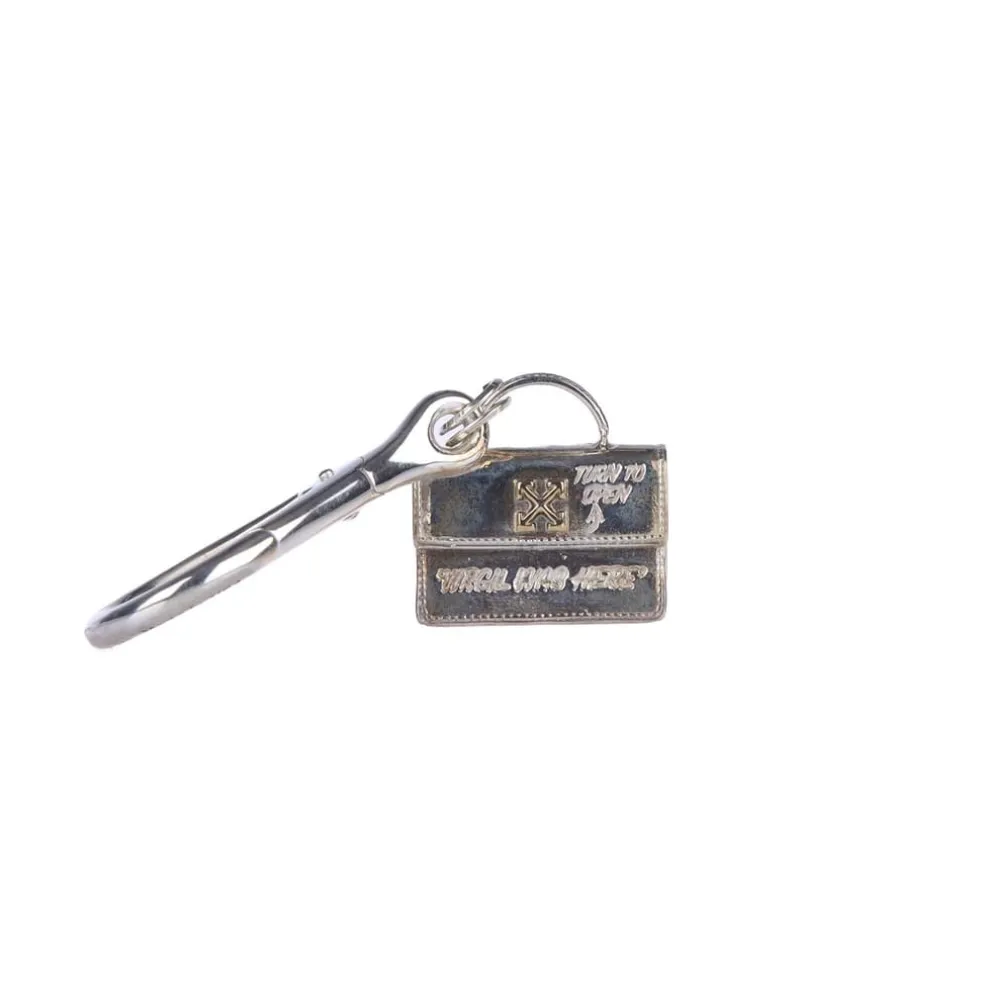 Off White Jitney Key Holder in Silver