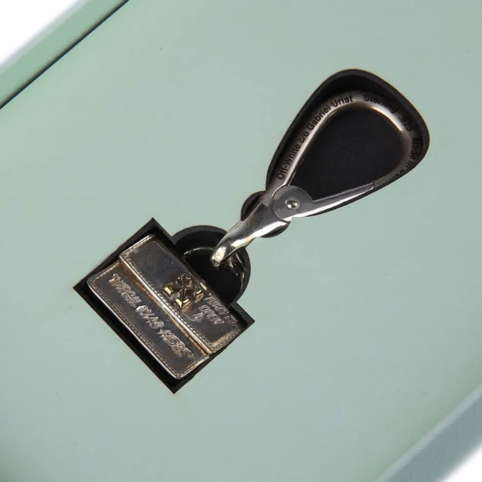 Off White Jitney Key Holder in Silver