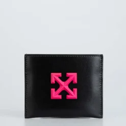 Off White Jitney Simple Card Case in Black
