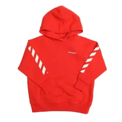 Off White Juniors Rubber Arrow Hoodie in red white