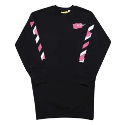 Off White Juniors Shape Sweat Dress in black pink
