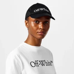 Off White Lettering Cap in Black