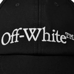 Off White Lettering Cap in Black