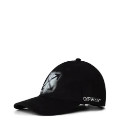 Off White Logo Cap Juniors in Black