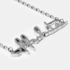 Off White Logo Necklace in Silver