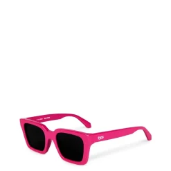 Off White Logo Print Square Frame Sunglasses in Purple