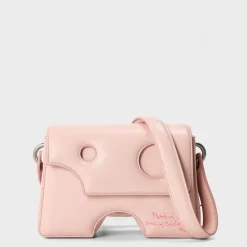 Off White Madrid Cross Body with Detachable Strap in Pink