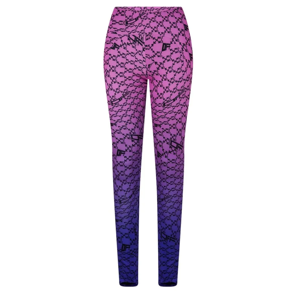 Off White Mono Stirrup Leggings in Pink