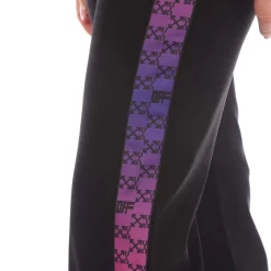 Off White Monogram Band Split Track Pants in Black