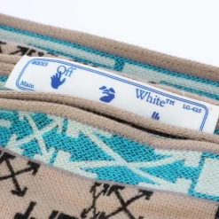 Off White Monogram Blanket in Camel