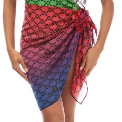 Off White Monogram Sarong in red black