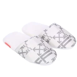 Off White Monogram Slippers in Cream grey