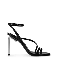 Off White Off Allen Stiletto High Heel Sandals in Black
