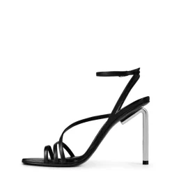 Off White Off Allen Stiletto High Heel Sandals in Black