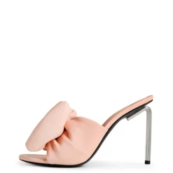 Off White Off Bow Mules in Pink