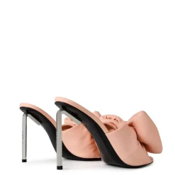 Off White Off Bow Mules in Pink