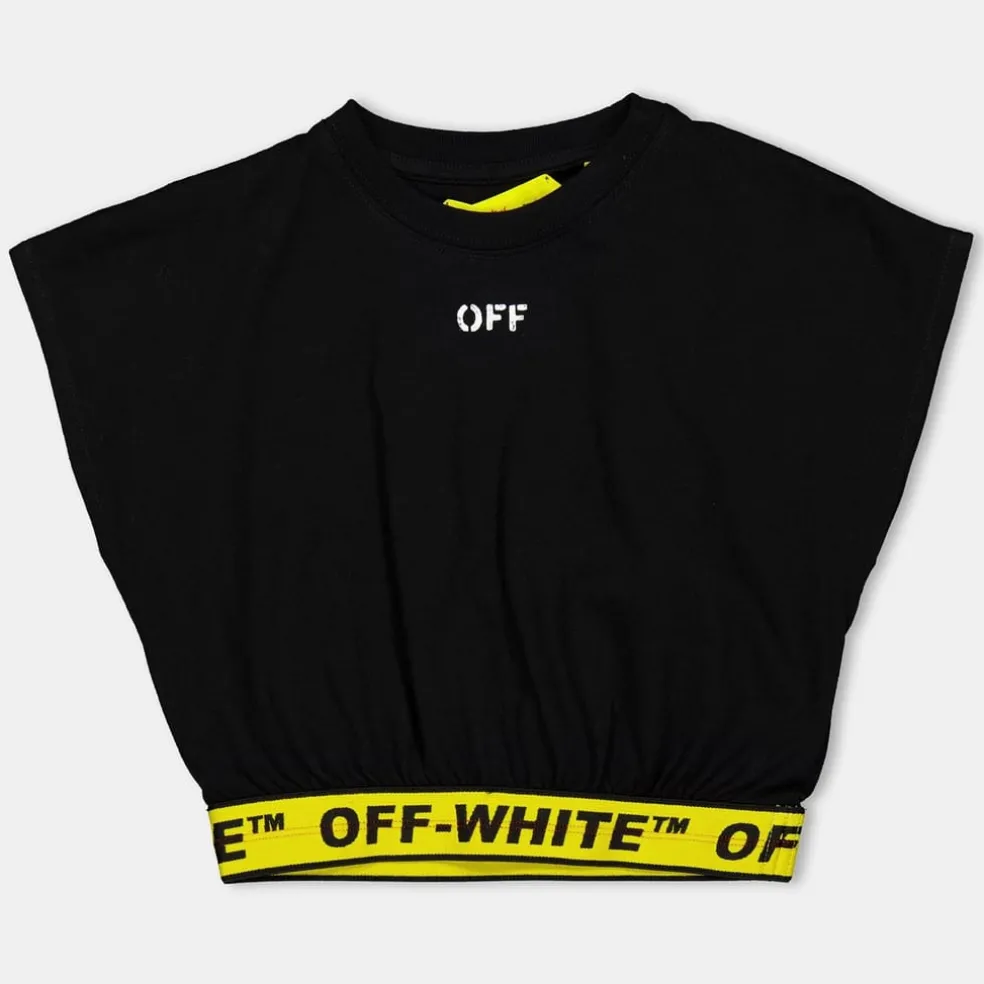 Off White Off Crop Logo Tee in Multi