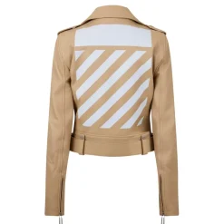 Off White Off Diag Slm Biker in White